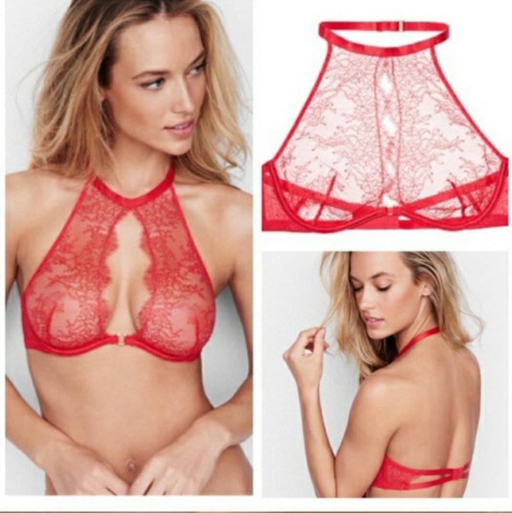 VS Lace High Neck Bra